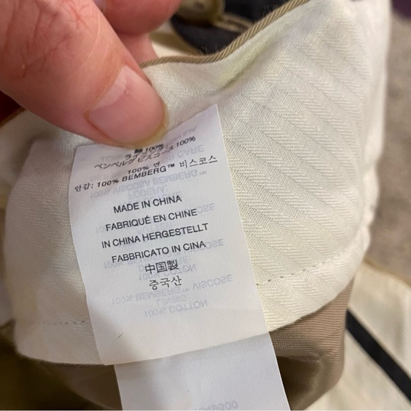 J Crew Ludlow  Classic 100% Cotton Tan Pants 33 x  30 - Picture 9 of 9